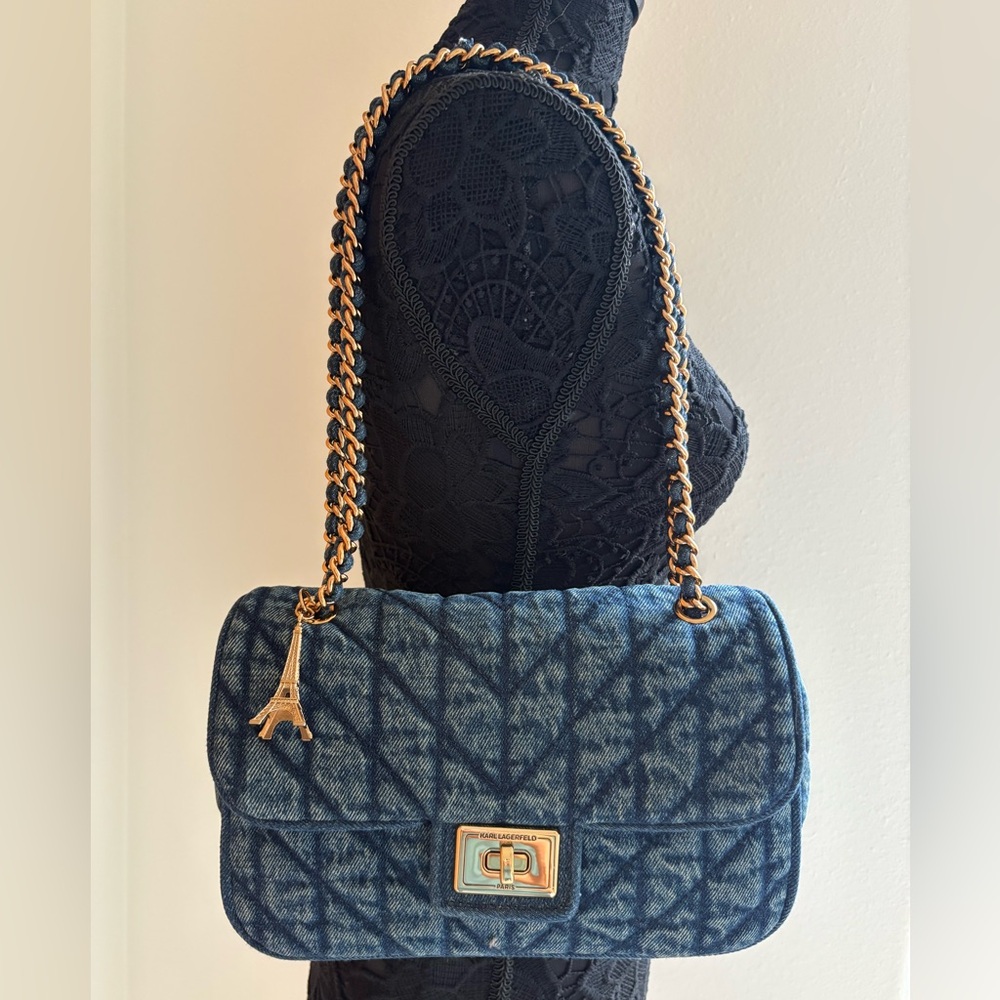 Karl Lagerfeld Denim Flap Bag